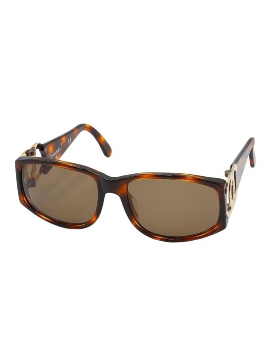 Chanel Side CC Logo Tortoiseshell Sunglasses Eyewear